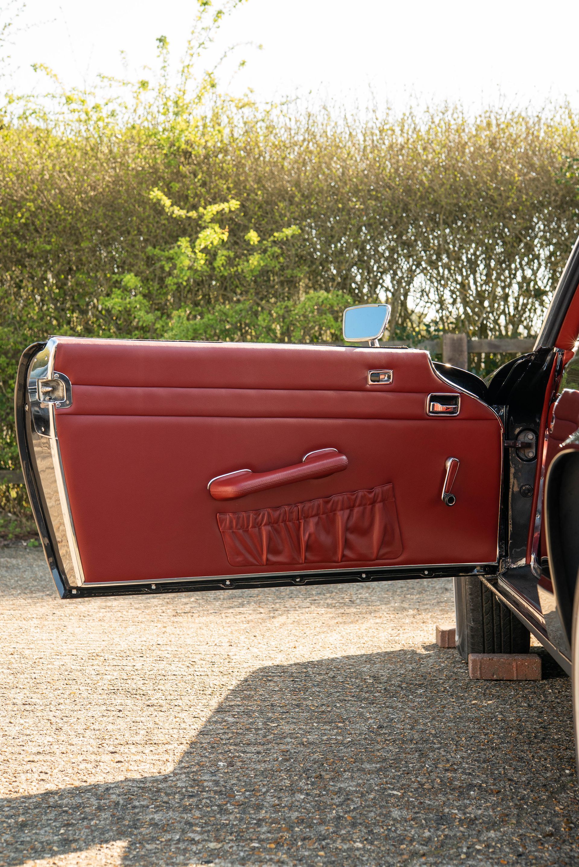 Mercedes-Benz W113 red old timer leather uk hide d:class basket weave box carpet retrim restoration upholstery reupholstered