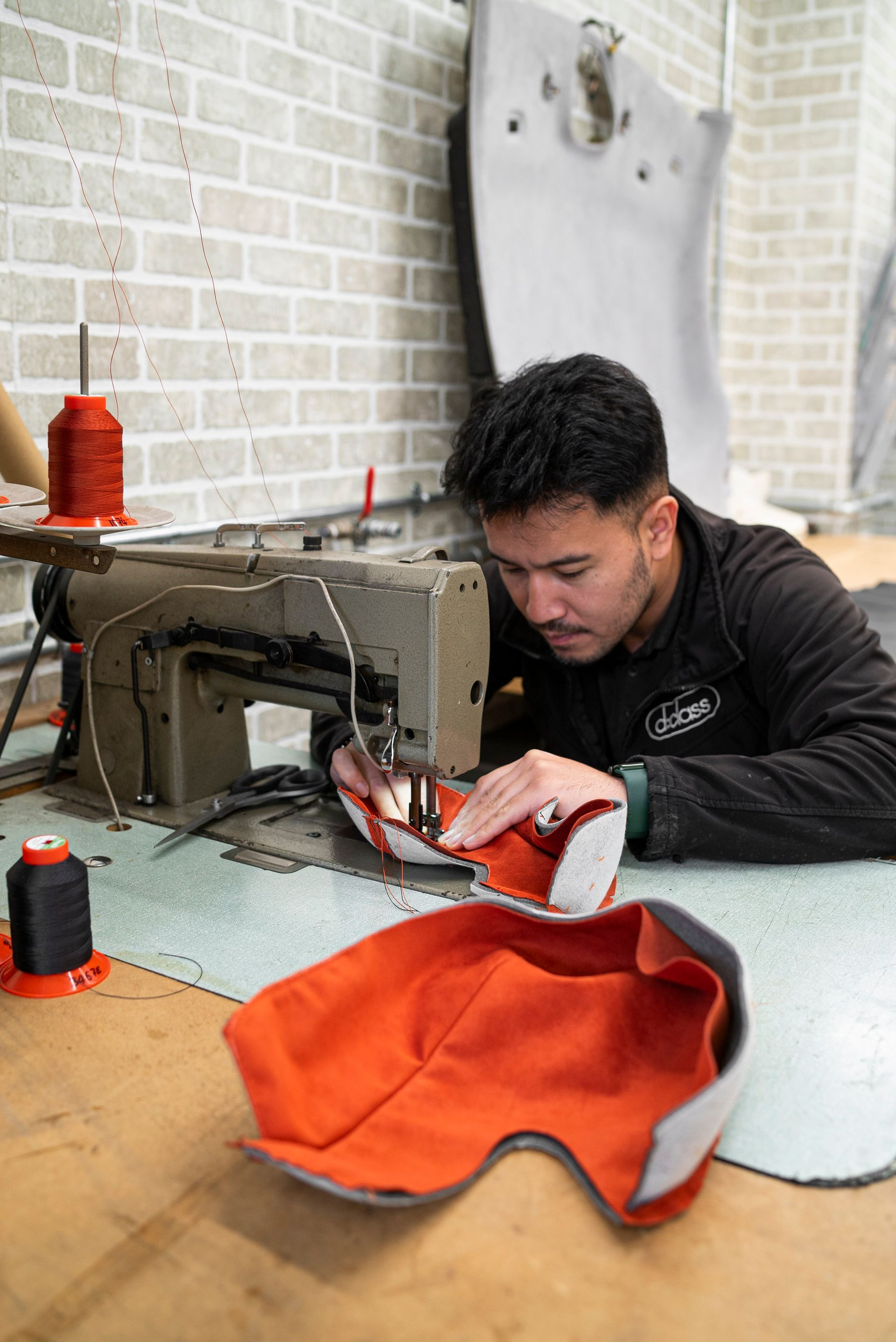 McLaren SLR HDK Orange volcano project tartan alcantara d:class dclass sema 2024 stitching