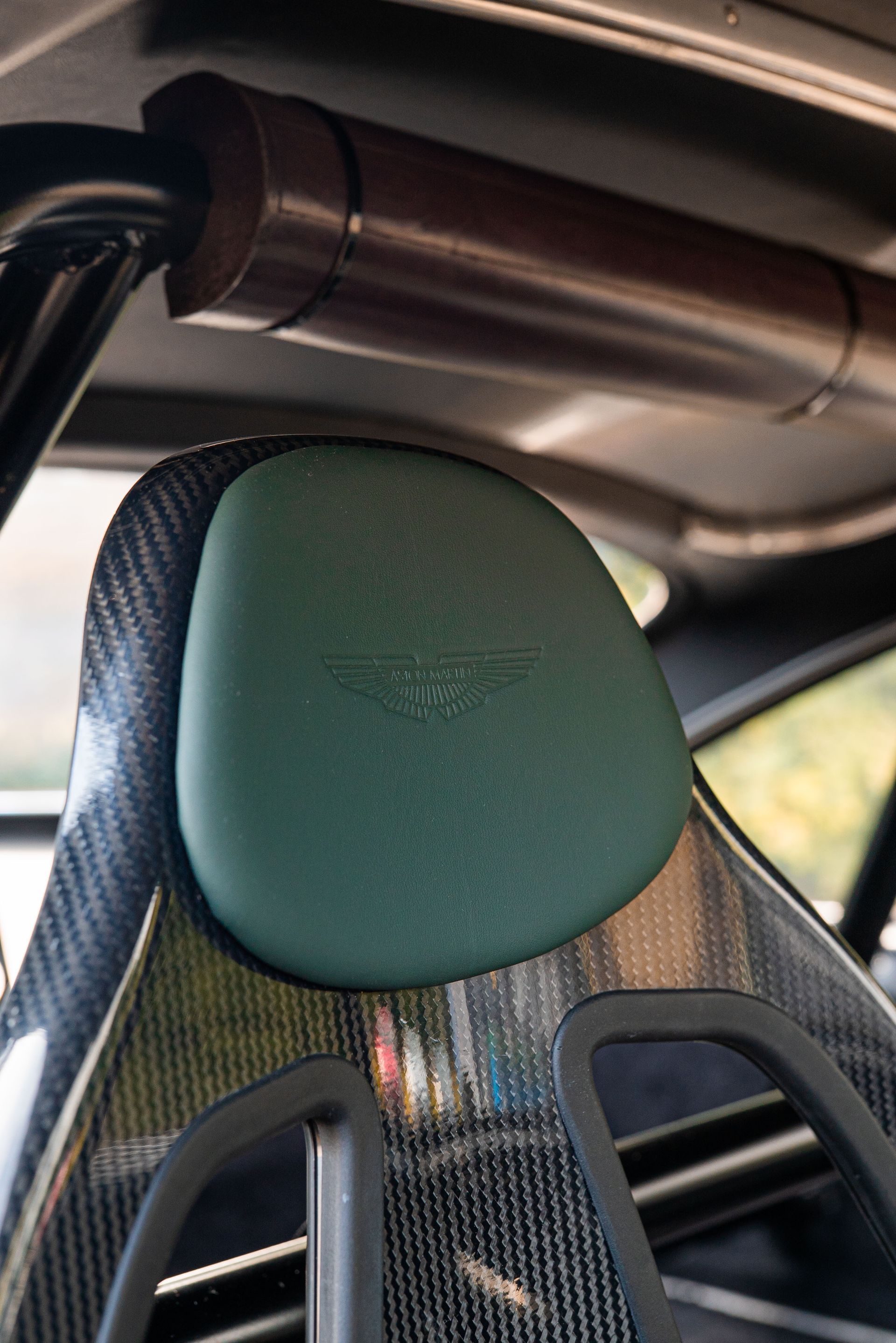 Aston Martin DB4 GT 18 green tillett racing race seat d:class leather pads customised interior green nappa