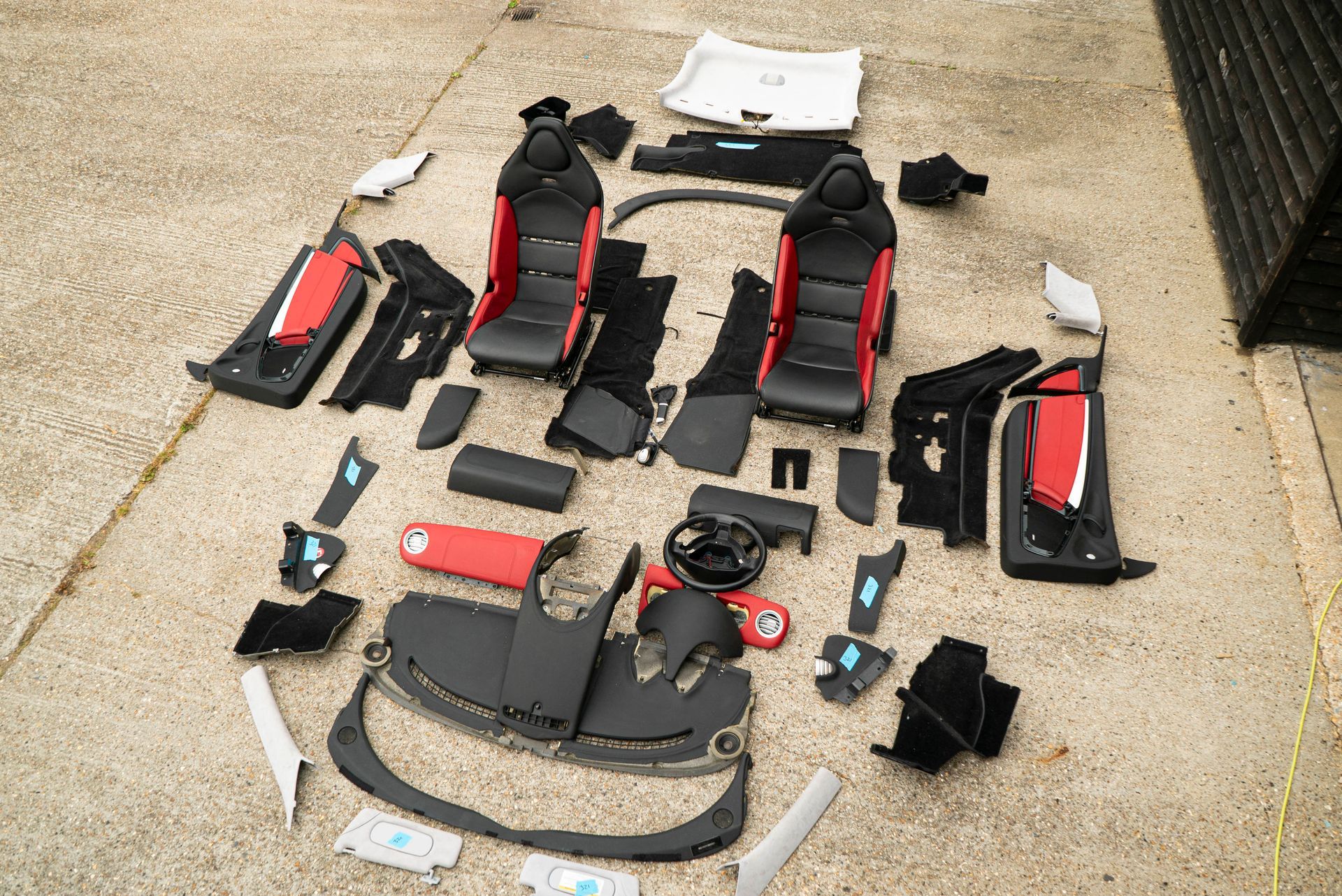 mclaren slr hdk mso volcano orange project d:class automotive retrim laser interior retrim SEMA 2024 Alcantara