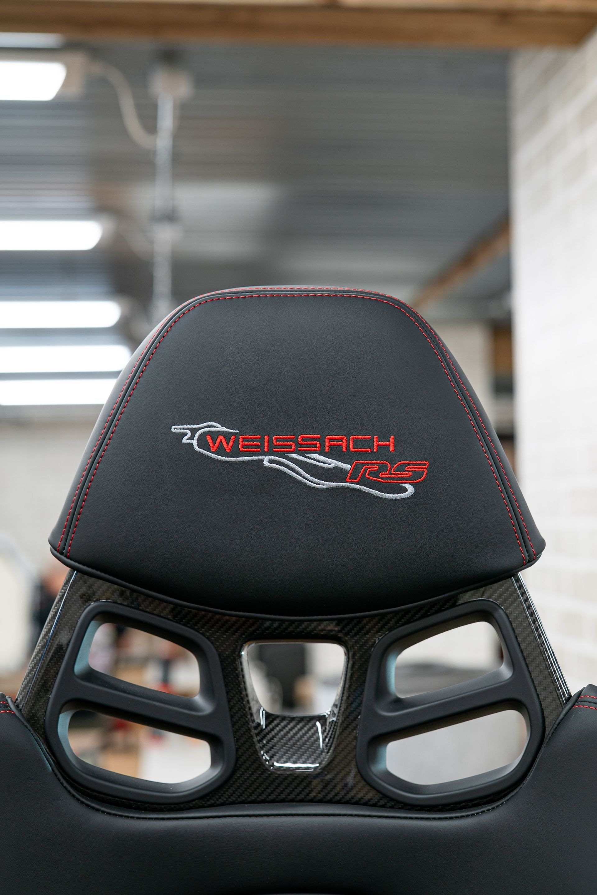 Porsche GT3 sport bucket seat seats weissach rs logo embroidery embroidered retrim d:class red leather surrey oem upgrade