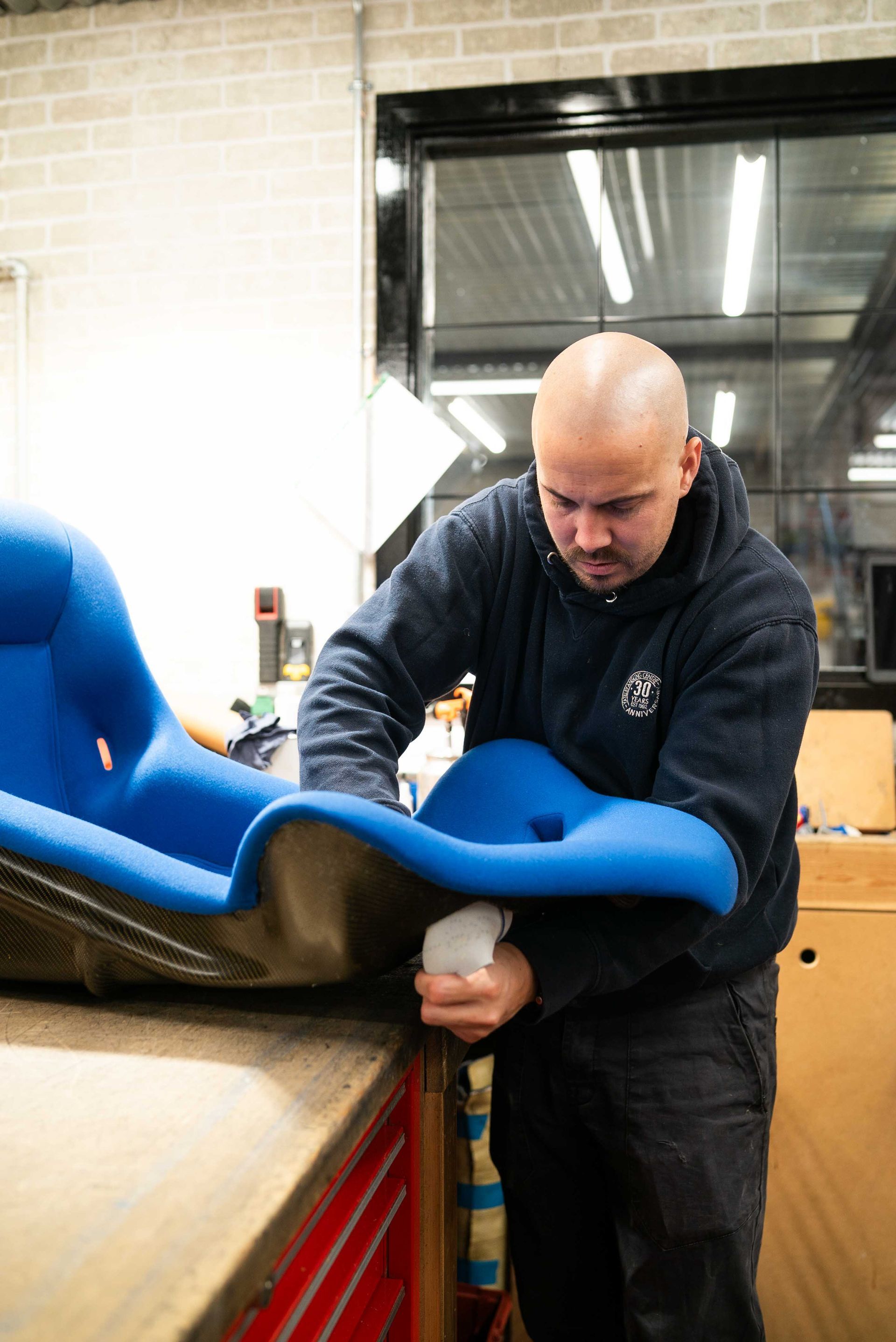 Ferrari f40 blue nomex full interior retrim restoration super car cars DK Engineering d:class auto automotive respray paint seats seat