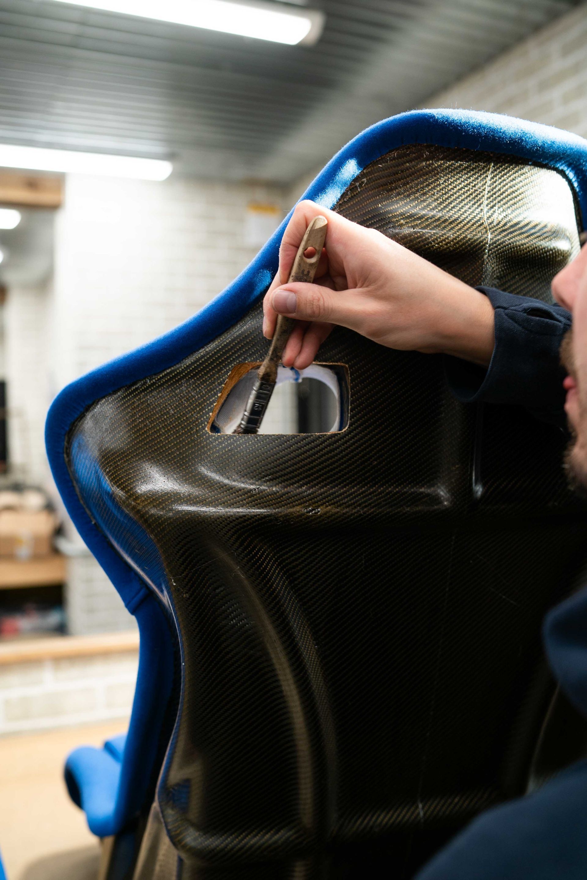 Ferrari f40 blue nomex full interior retrim restoration super car cars DK Engineering d:class auto automotive respray paint seats seat