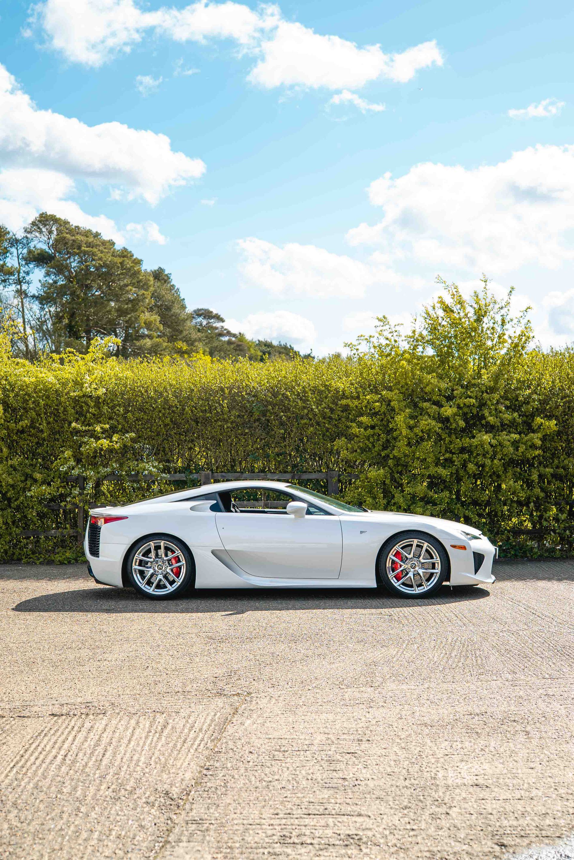 lexus LFA interior retrim d:class automotive auto OEM Alcantara original factory white side profile