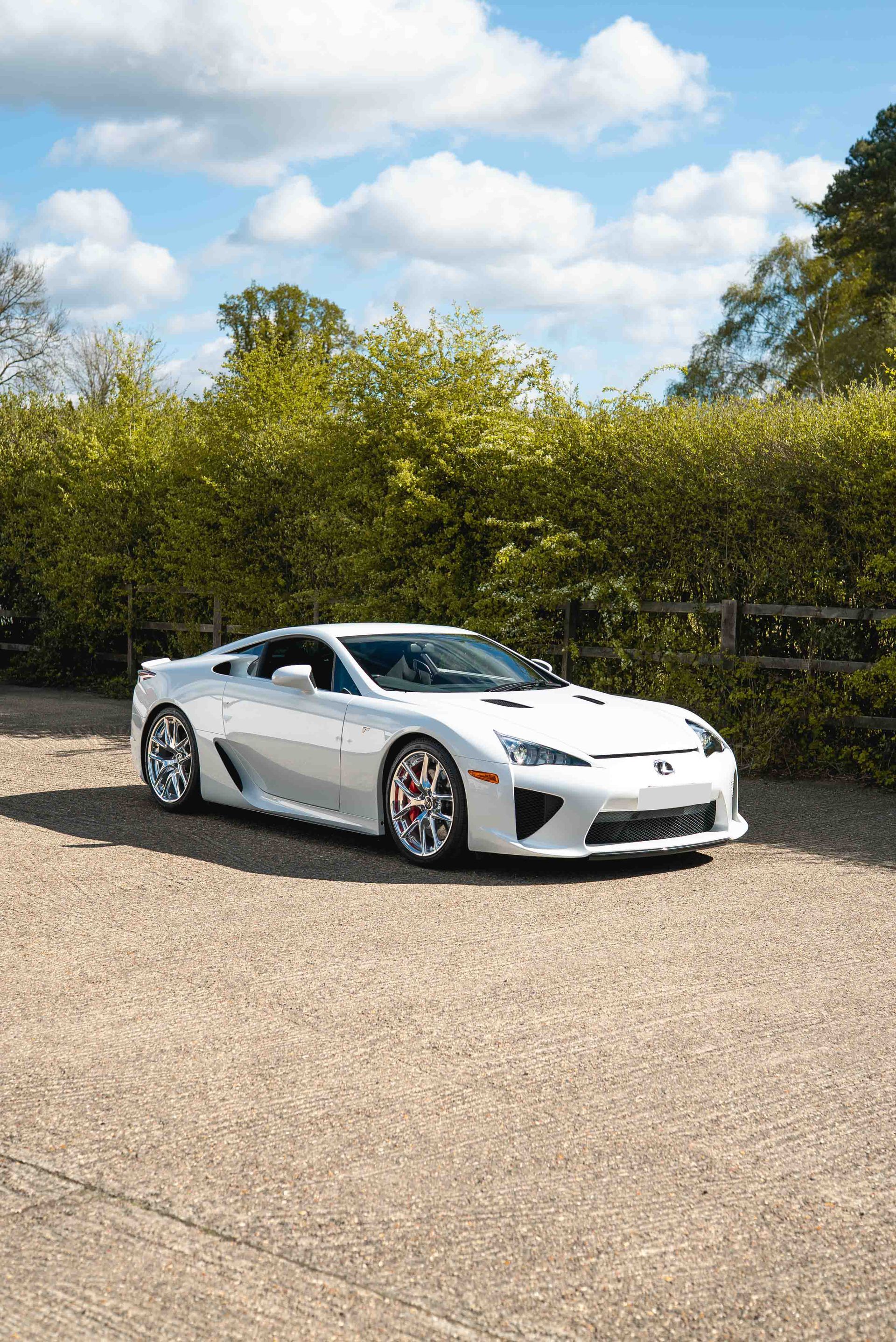 lexus LFA interior retrim d:class automotive auto OEM Alcantara original factory white front quarter corner