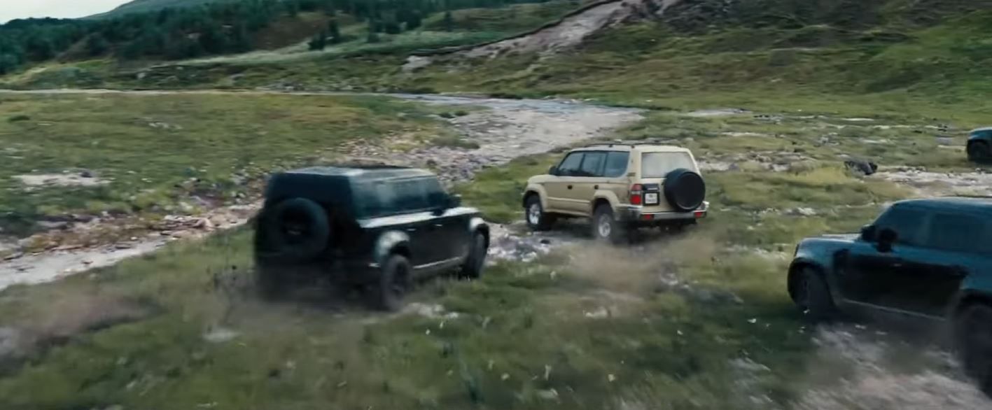 james bond no time to die making of behind the scenes bts d:class on screen toyota land cruiser