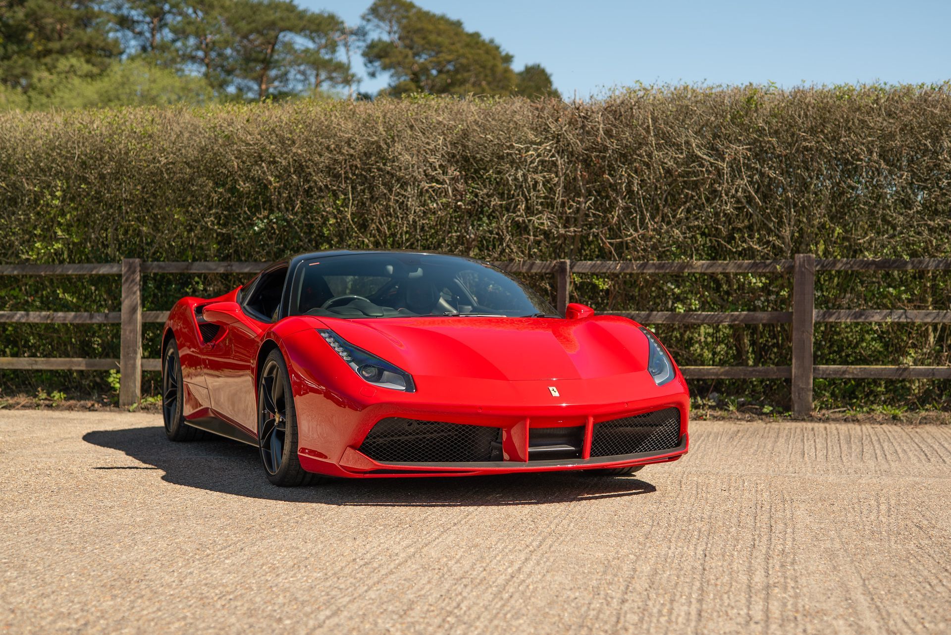 red ferrari 488 gtb seering wheel retrim black nappa leather red stitching d:class dclass oem