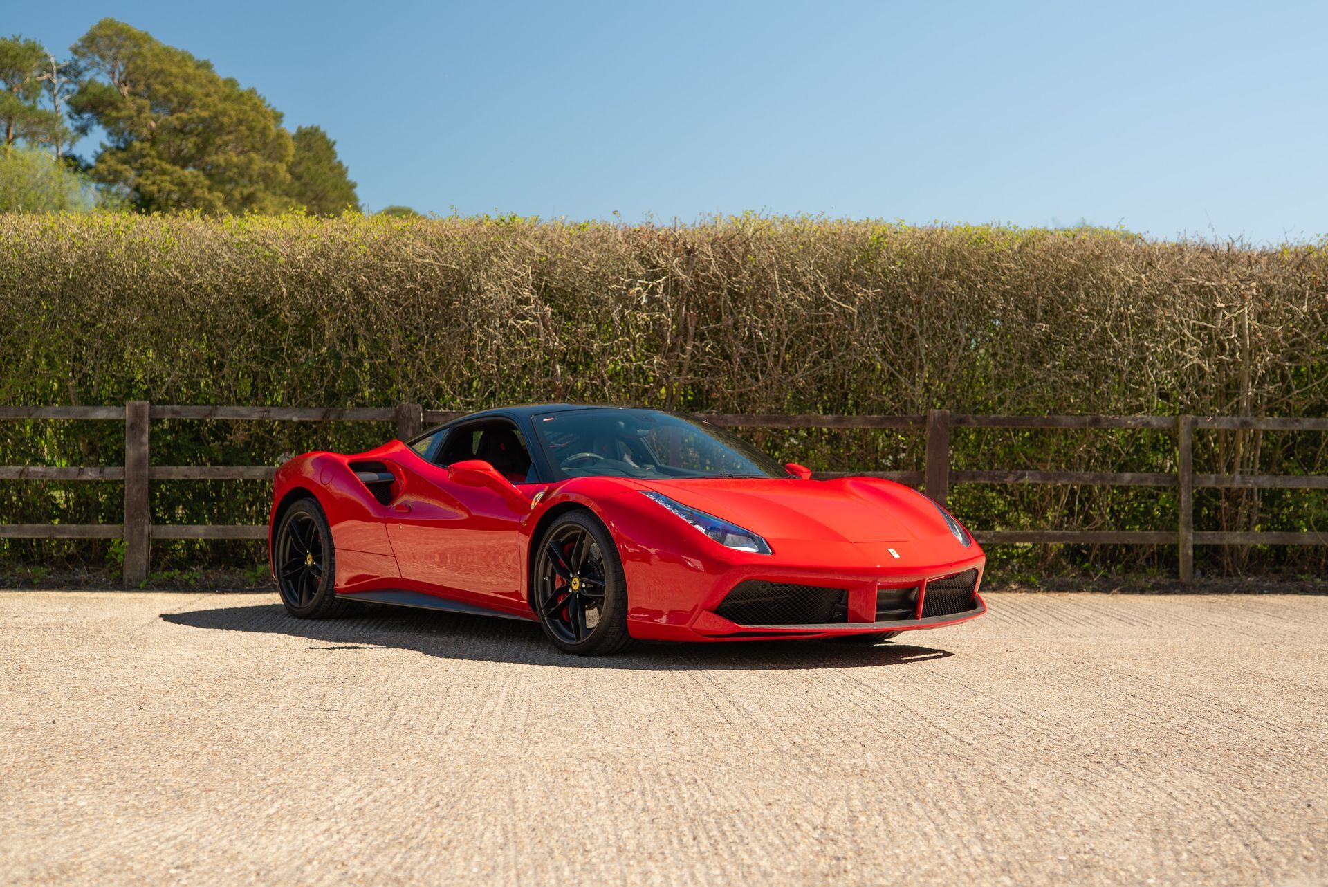 red ferrari 488 gtb seering wheel retrim black nappa leather red stitching d:class dclass oem