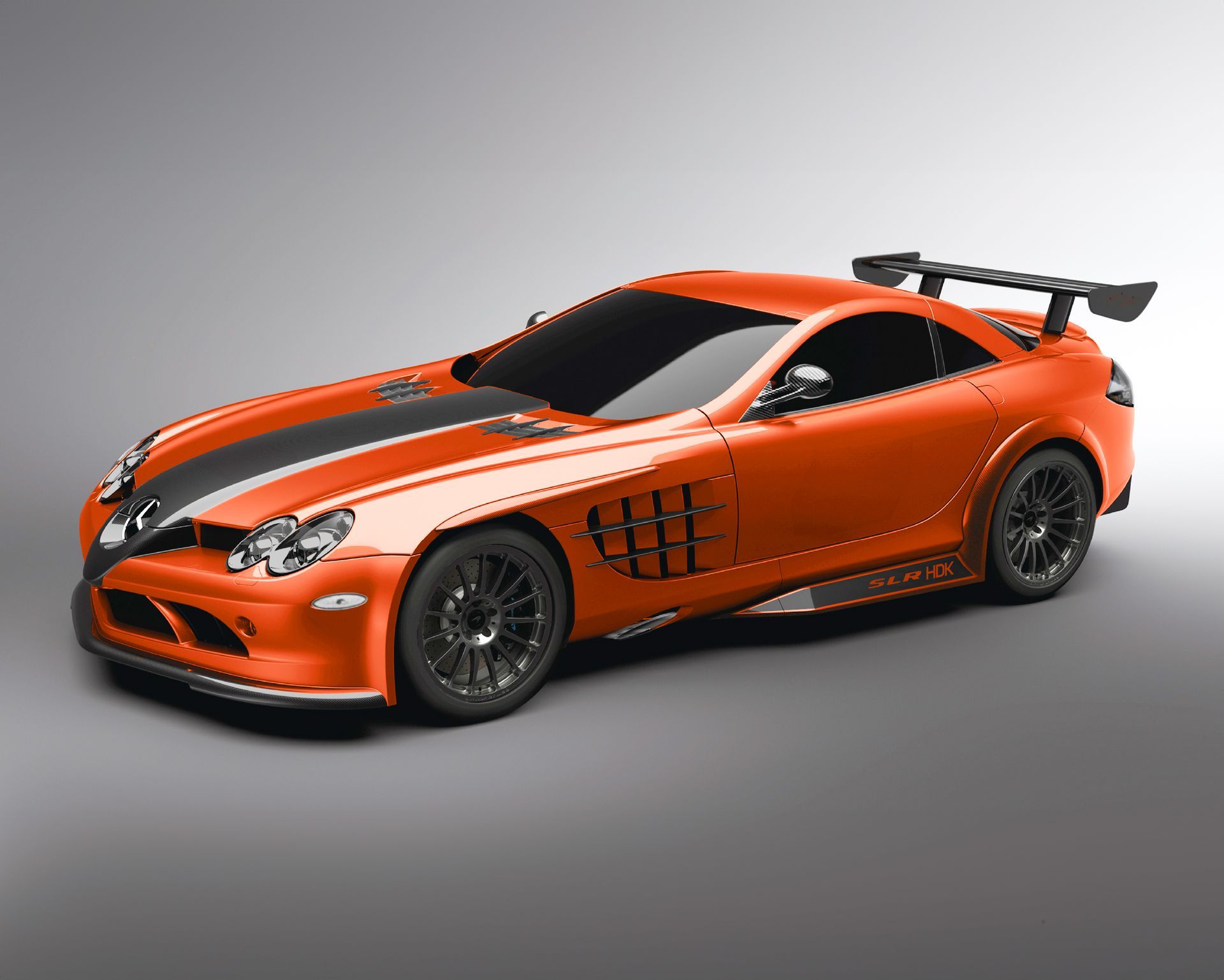 McLaren SLR HDK Orange volcano project tartan alcantara d:class dclass sema 2024 3d render