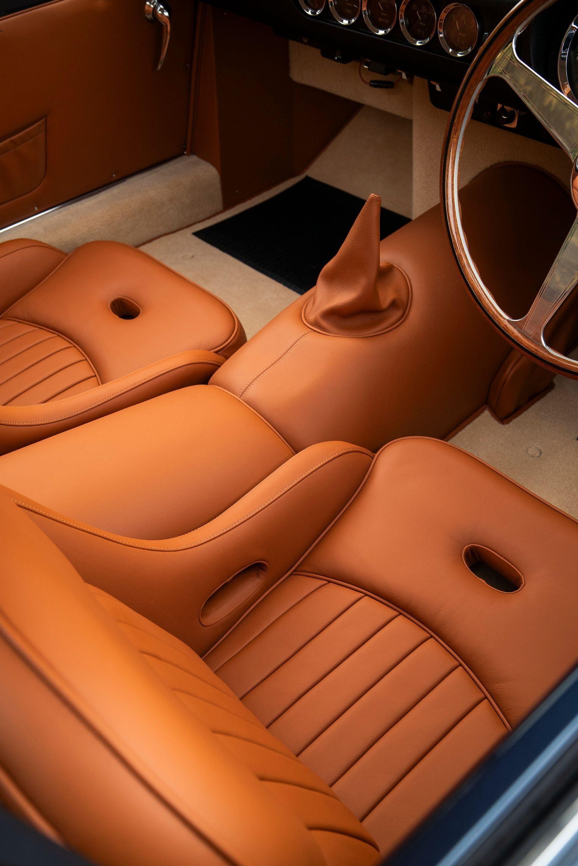 tan leather interior retrim restoration gto engineering swb 250 d:class automotive ferrari classic connolly vaumol