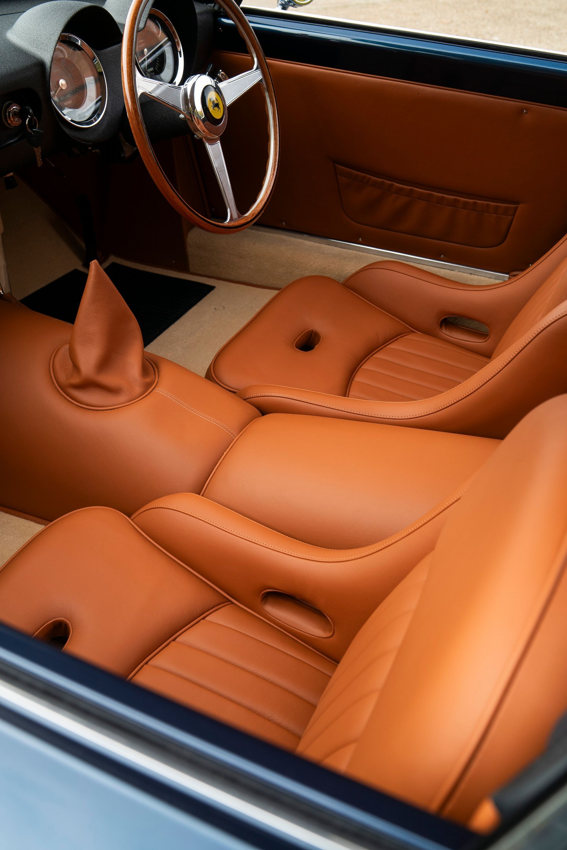tan leather interior retrim restoration gto engineering swb 250 d:class automotive ferrari classic connolly vaumol