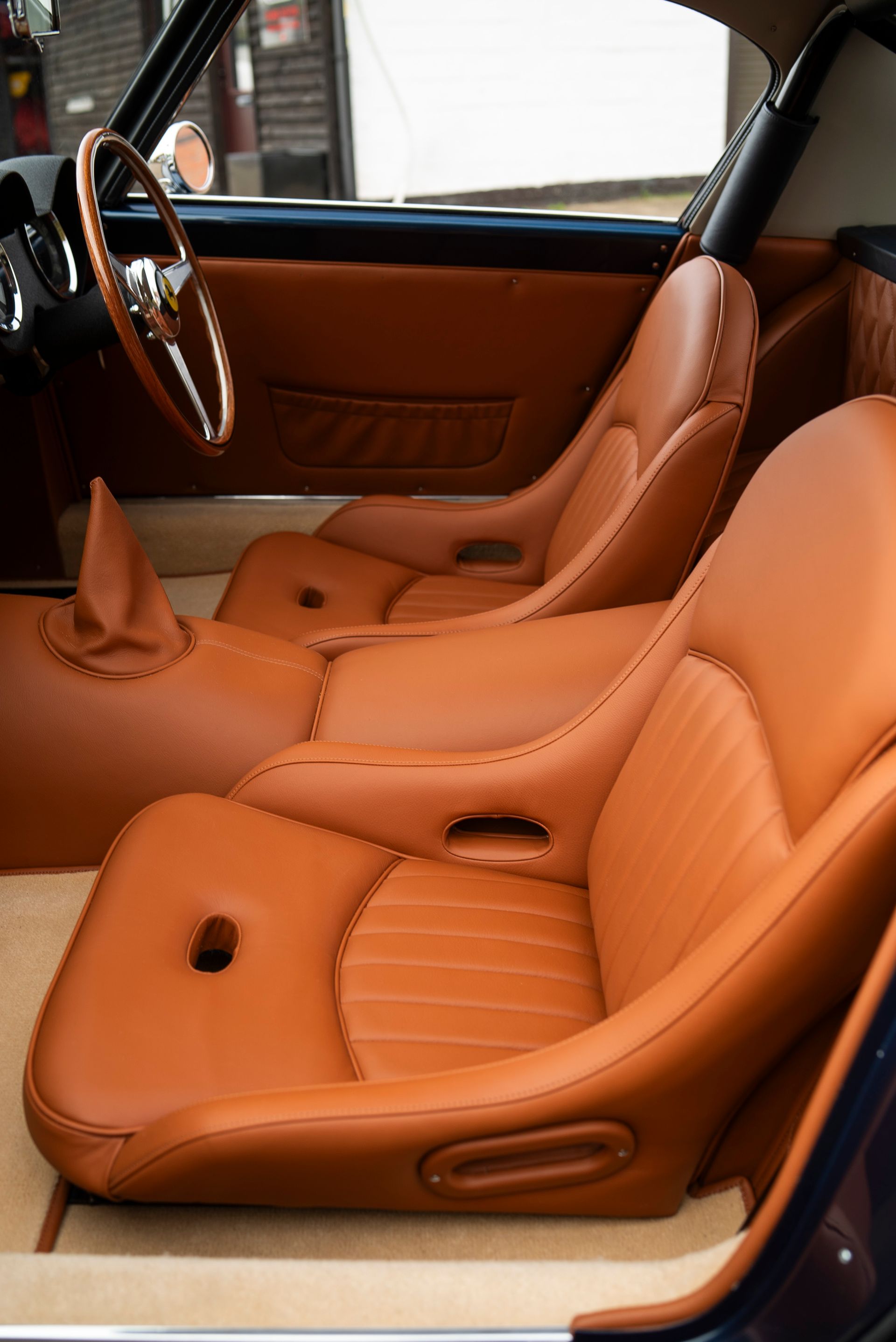 tan leather interior retrim restoration gto engineering swb 250 d:class automotive ferrari classic connolly vaumol