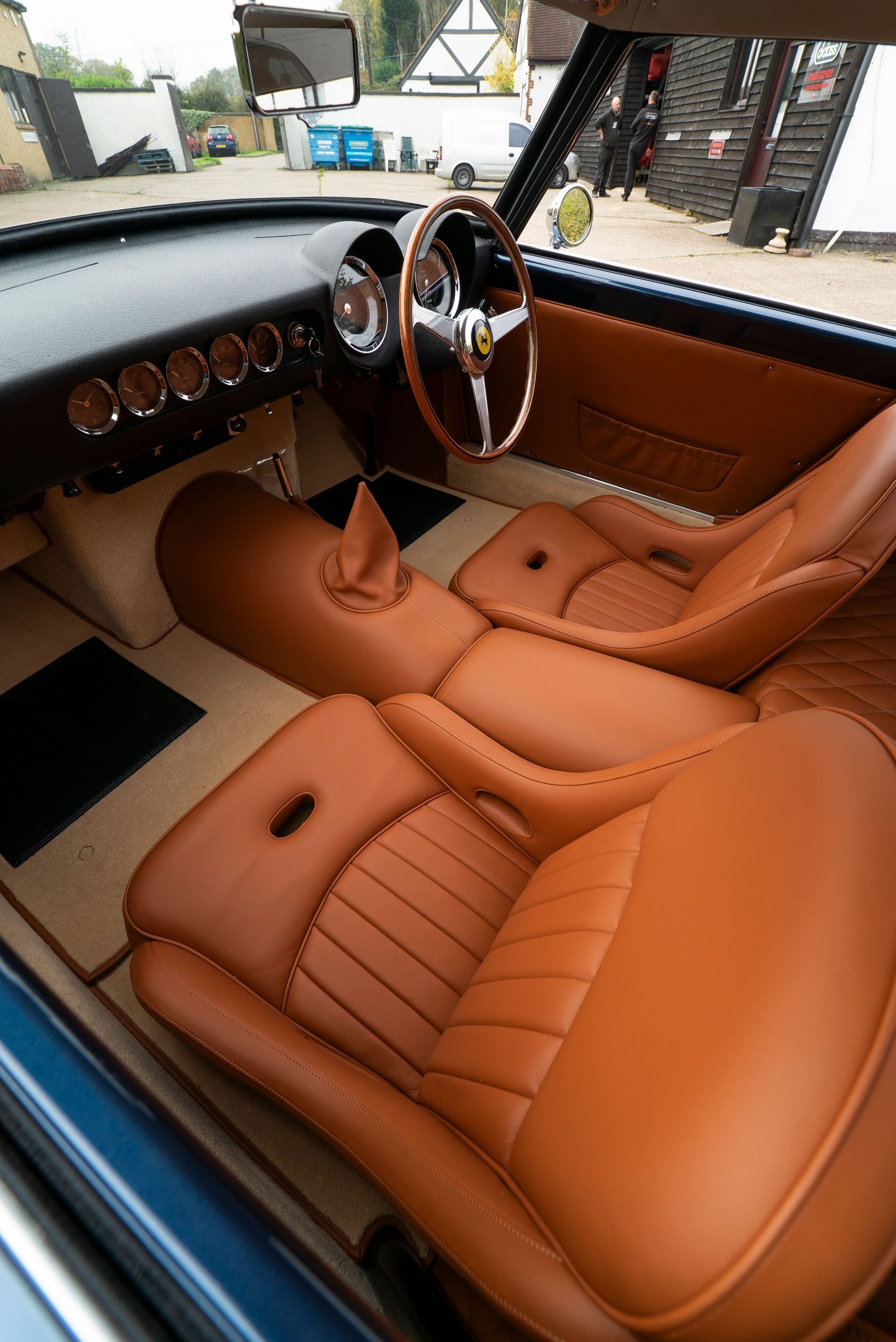 tan leather interior retrim restoration gto engineering swb 250 d:class automotive ferrari classic connolly vaumol