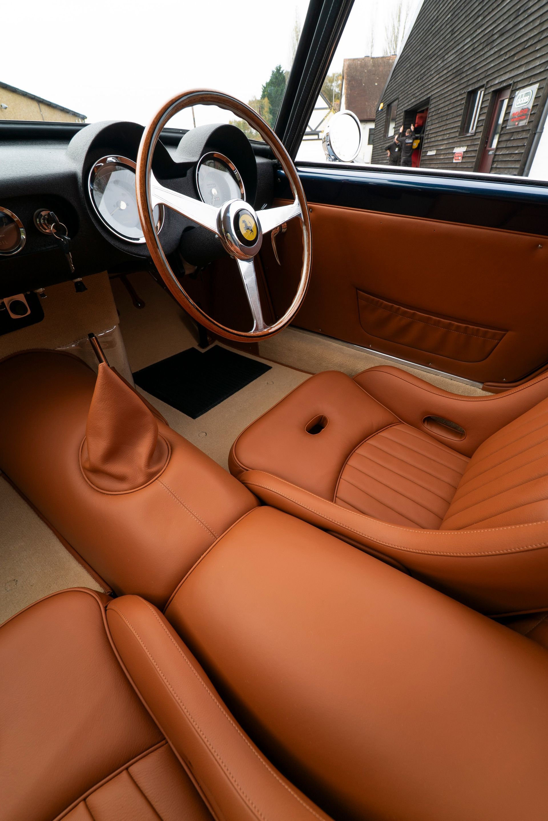 tan leather interior retrim restoration gto engineering swb 250 d:class automotive ferrari classic connolly vaumol