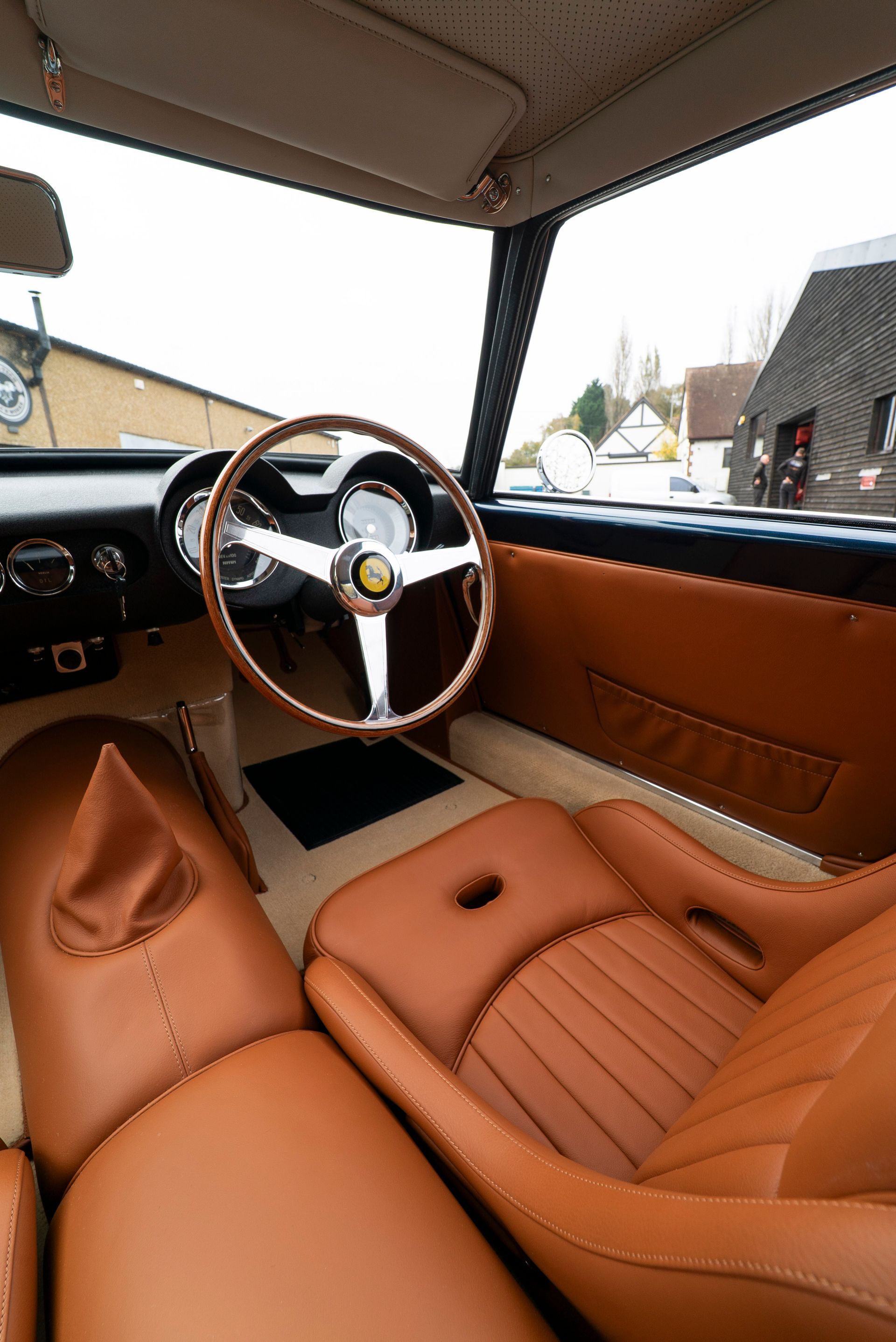 tan leather interior retrim restoration gto engineering swb 250 d:class automotive ferrari classic connolly vaumol