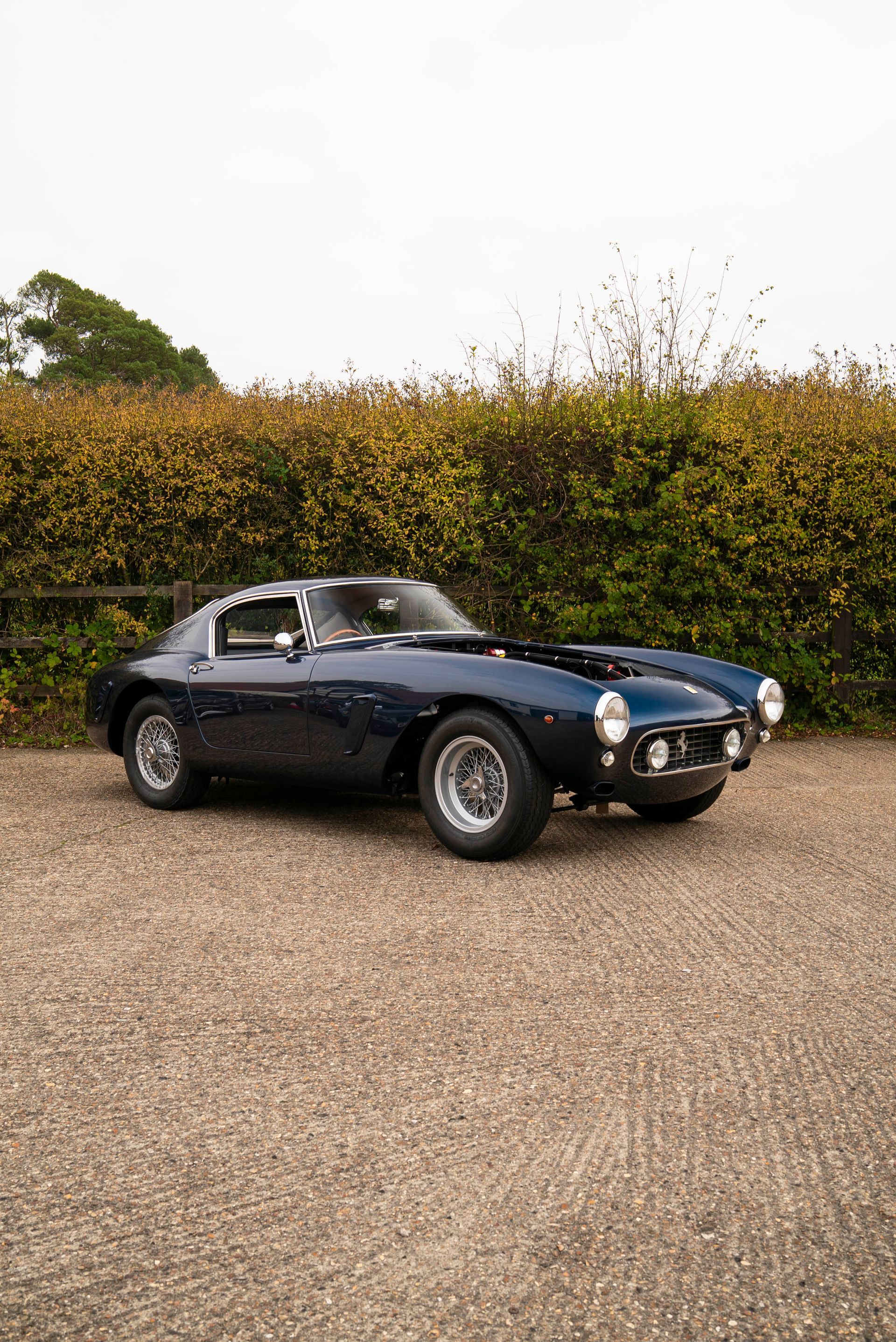 blue ferrari 250 swb short wheel base gto engineering full interior retrim leather tan seats d:class