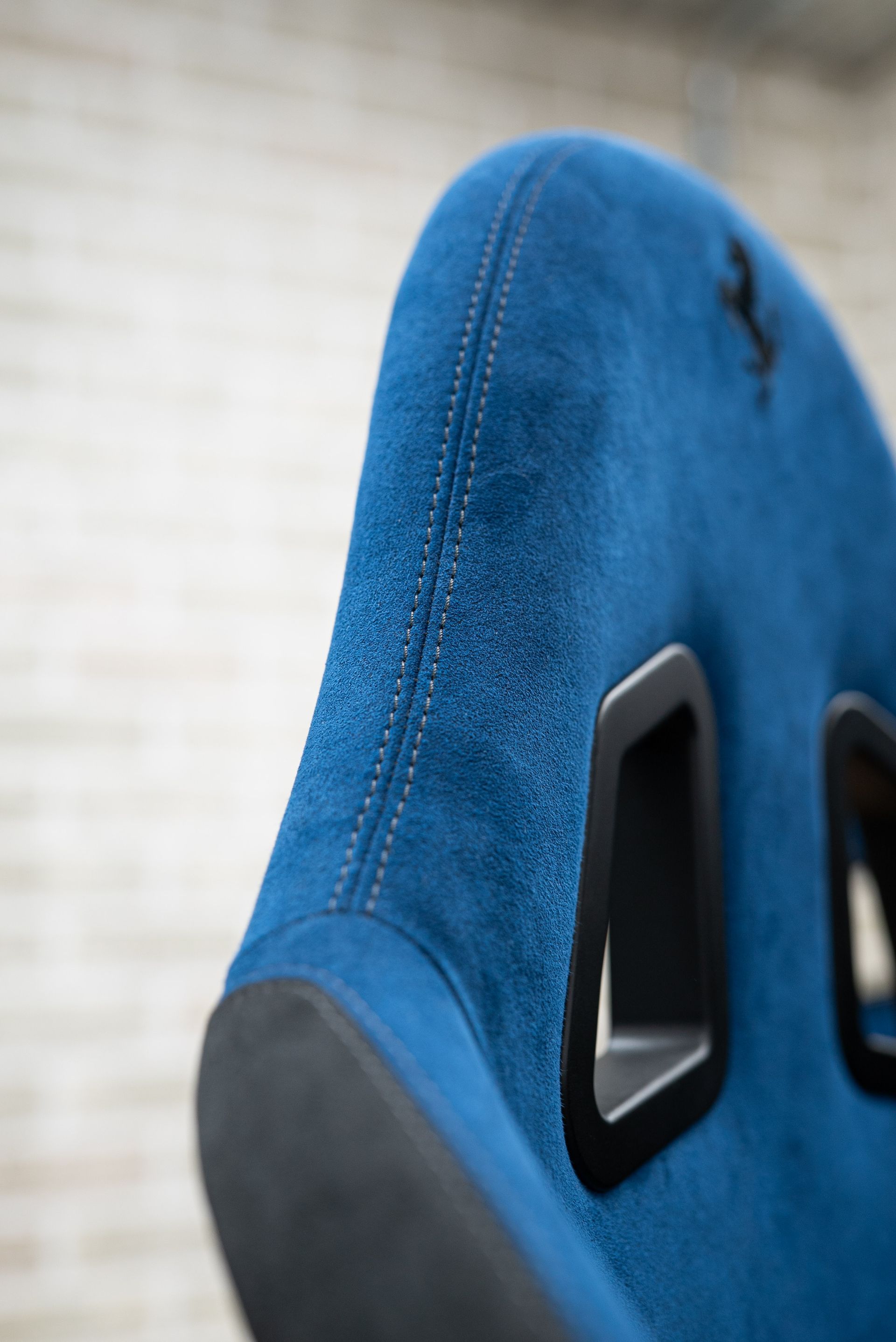 Ferrari 360 CS Challenge Stradale blue black alcantara retrim d:class dclass sam stg seen through glass stitching