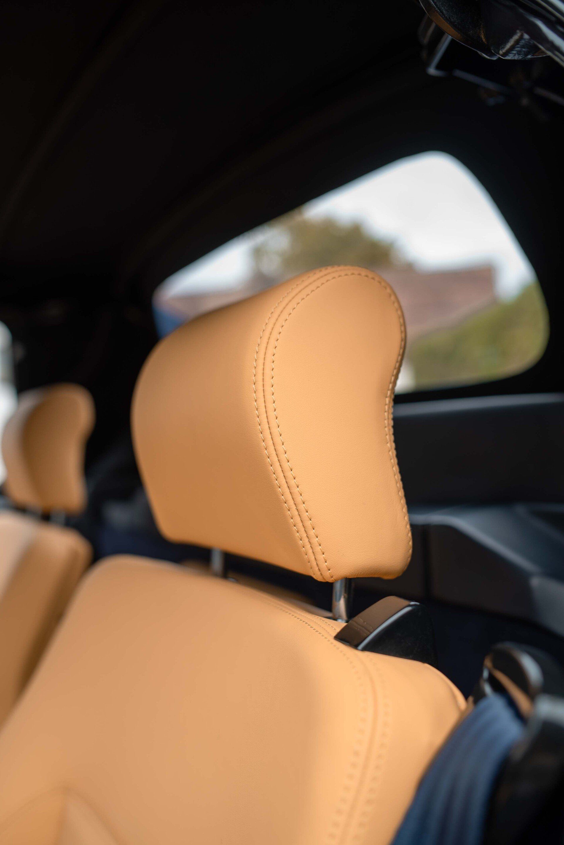 Ferrari F355 Spider Full interior retrim d:class auto tan blue nappa leather reupholstered upholstery trim restoration surrey bespoke seats hood carpet