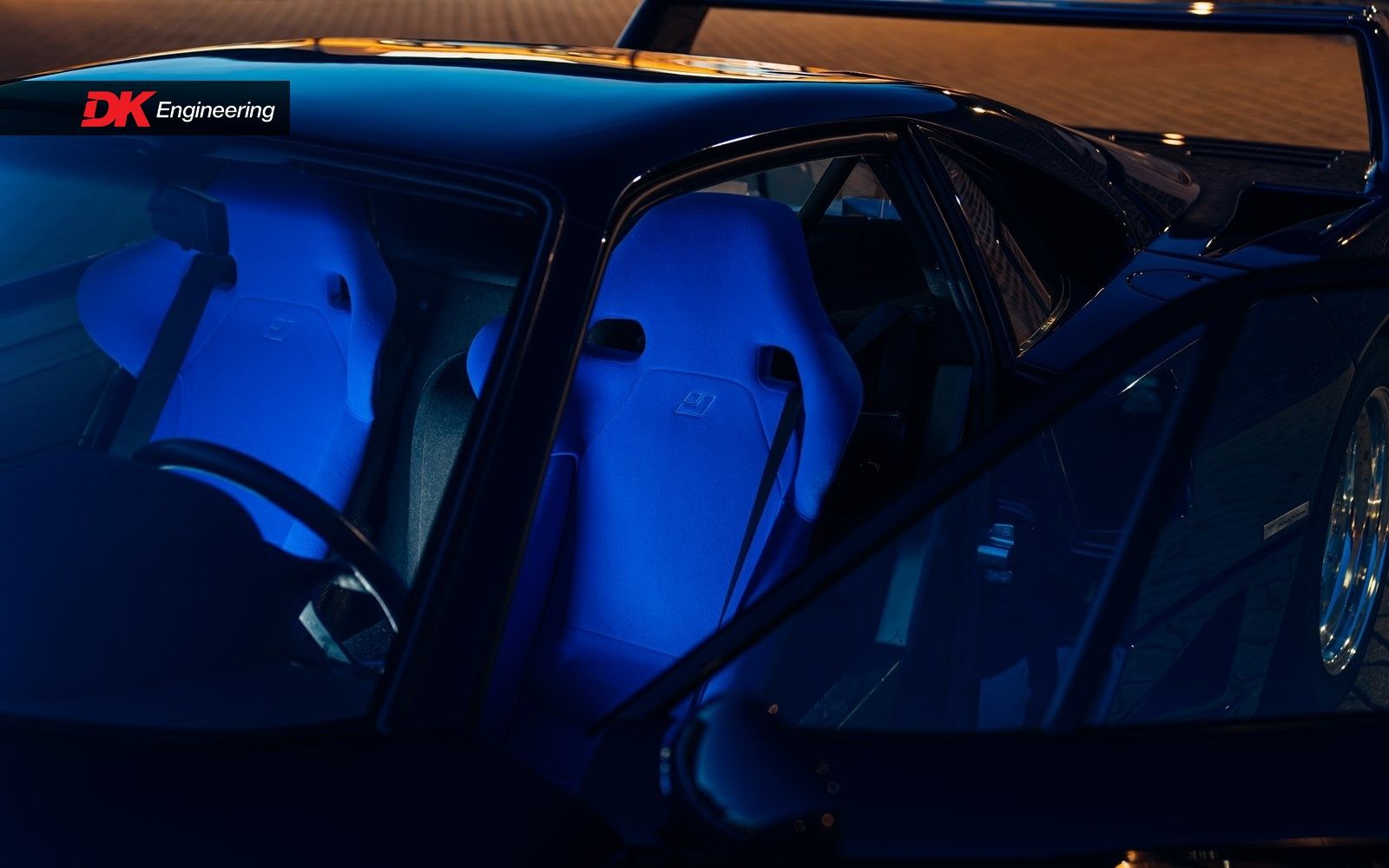 Ferrari f40 blue nomex full interior retrim restoration super car cars DK Engineering d:class auto automotive respray paint seats seat