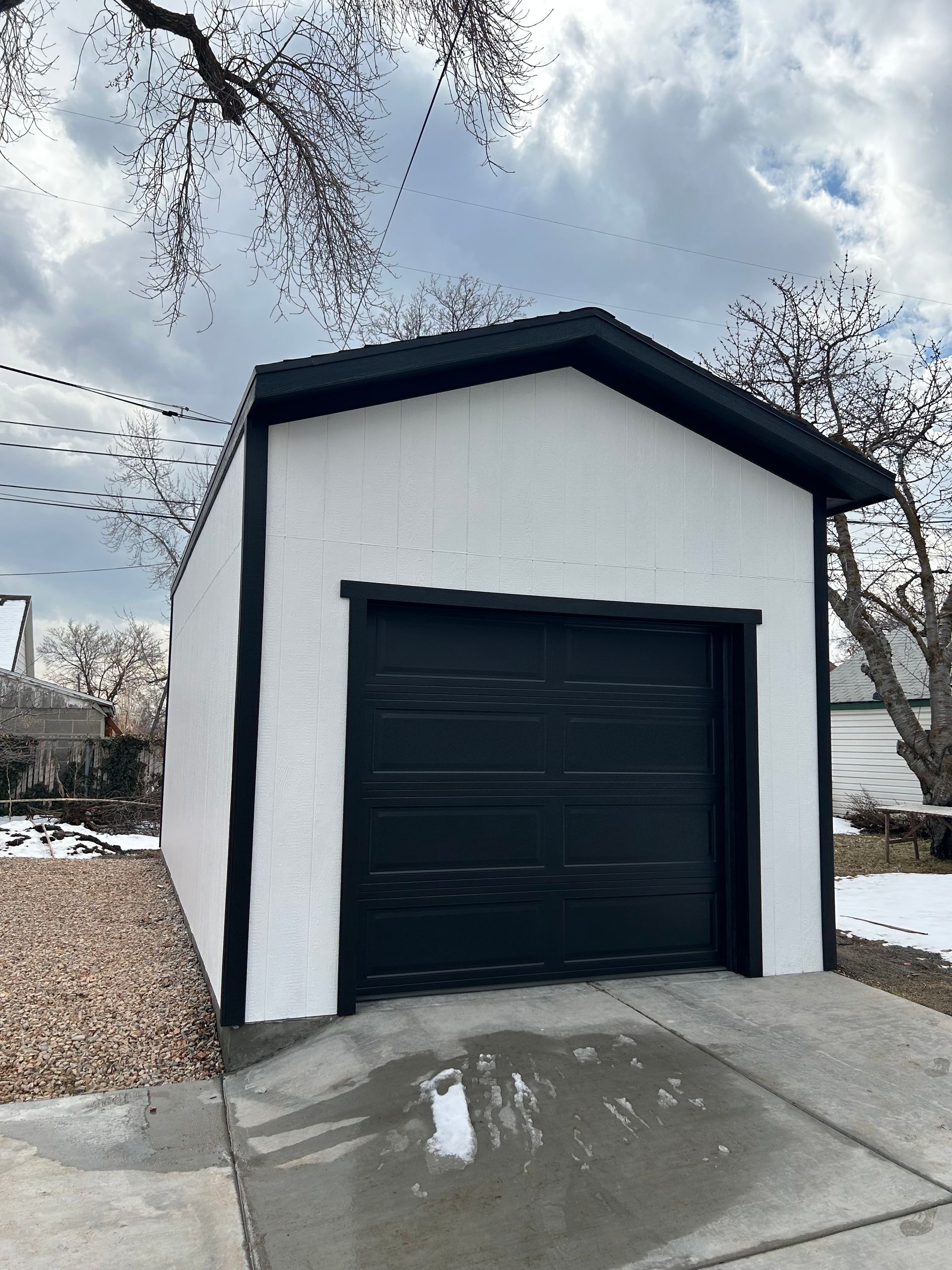 Dark Color Door Garage — Salt Lake City, UT — Kong Sheds