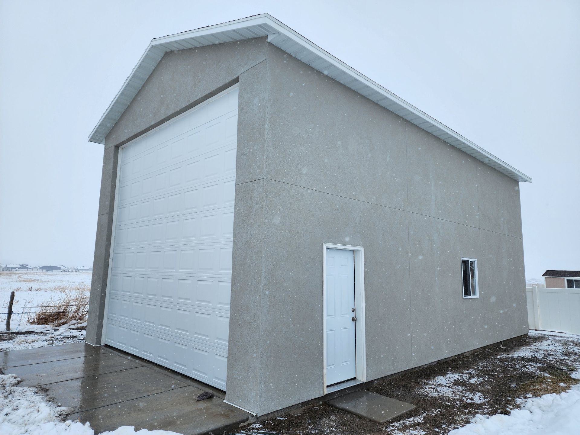 Beautiful White Wide Door in Garage — Salt Lake City, UT — Kong Sheds