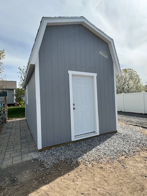Grey Shed Front — Salt Lake City, UT — Kong Sheds