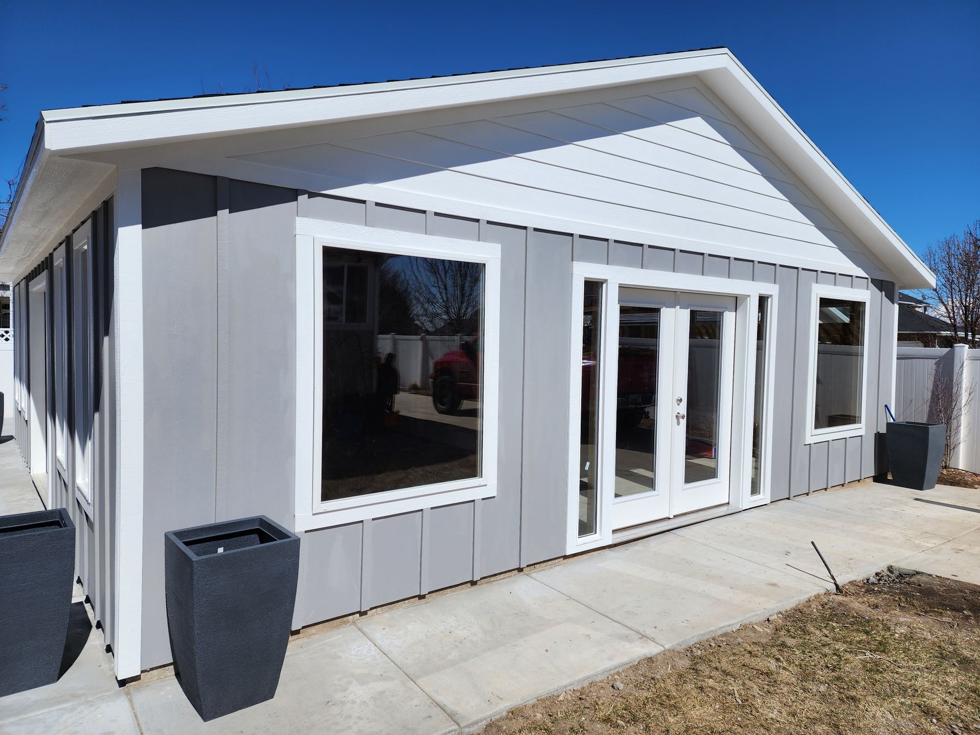 Beautiful Shed with Glass Doors and Window — Salt Lake City, UT — Kong Sheds