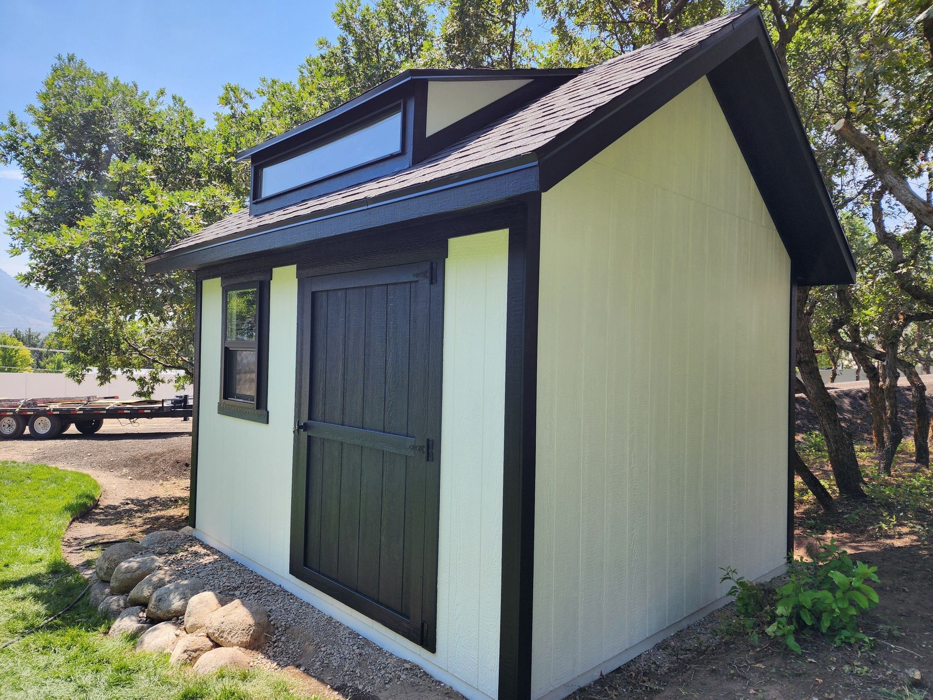 A White Shed With A Black Door — Salt Lake City, UT — Kong Sheds