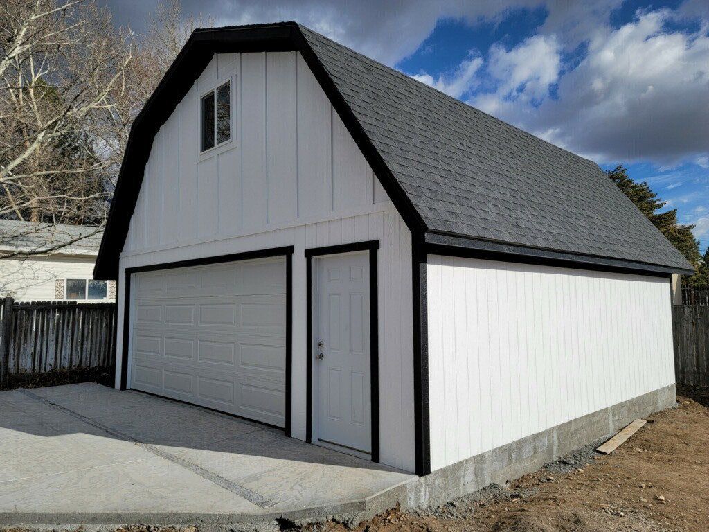 Black And White Modern Garage — Salt Lake City, UT — Kong Sheds