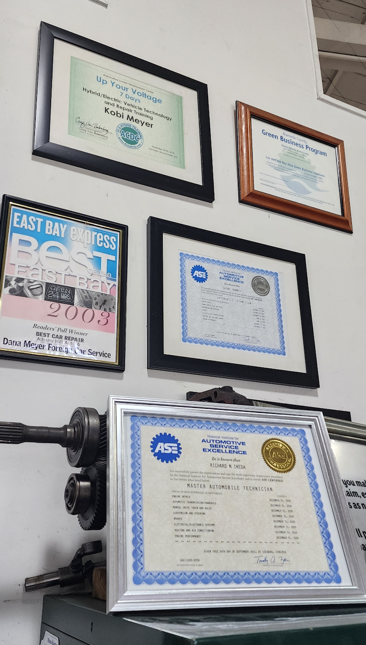 ASE Certification | Dana Meyer Auto Care