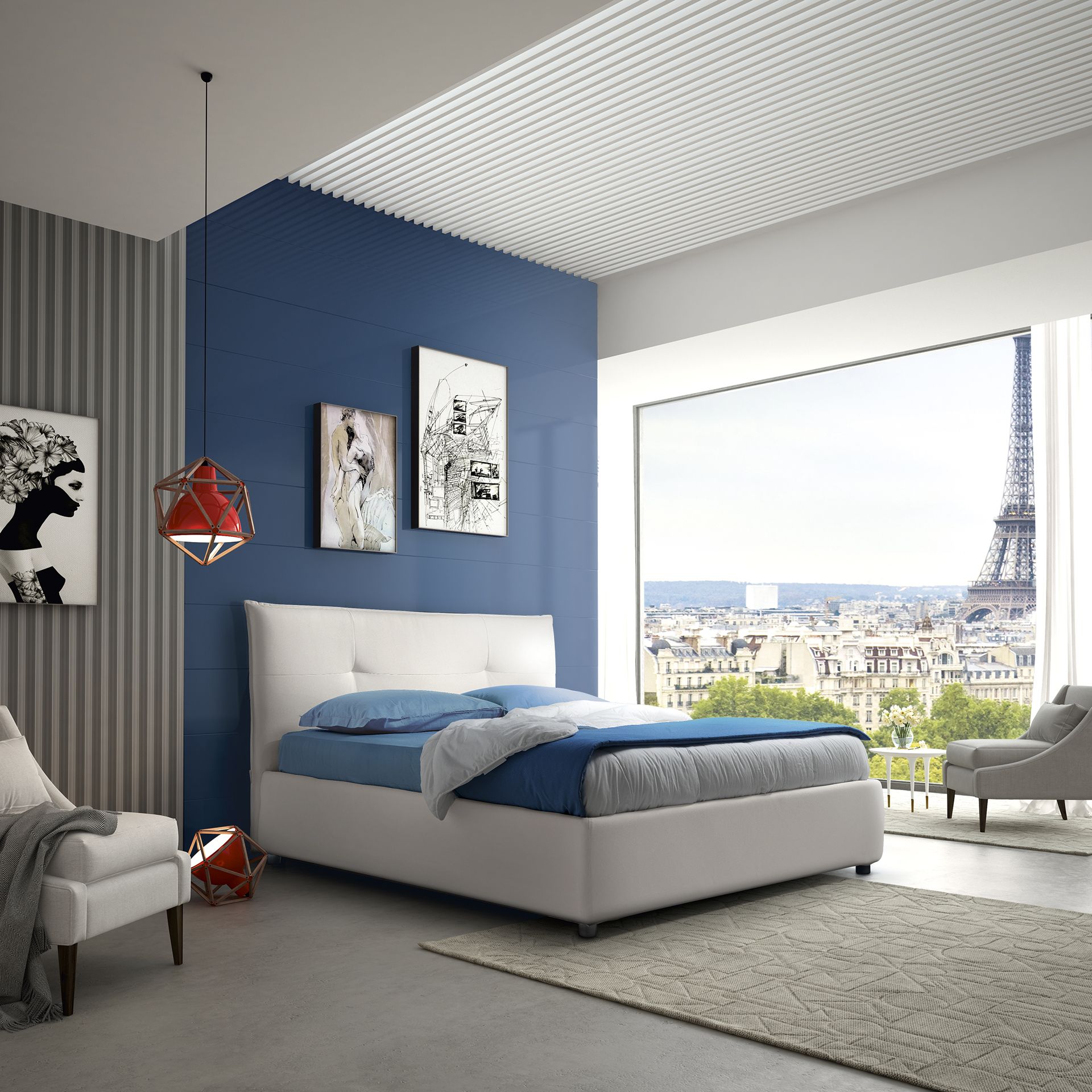 letto felide in ecopelle