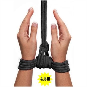 Corda erótica Shibari preta restritor de movimentos sados sex shop exotic house em fortaleza