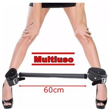 par de tornozeleira com bastão separador sado fetiche sex shop exotic house em fortaleza