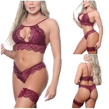 conjunto lingeries calesson cropped renda sex shop exotic house em fortaleza
