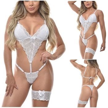 conjunto lingeries rendado com persex sex shop exotic house em fortaleza