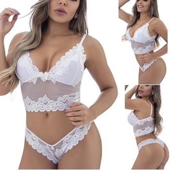 lingerie conjunto renda tanga fio dental sutiã bojo sex shop exotic house em fortaleza
