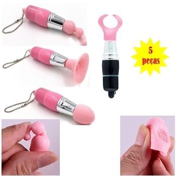 micro varinha magica massageador vibrating lipstick estimulador com acessórios sex shop exotic house em fortaleza