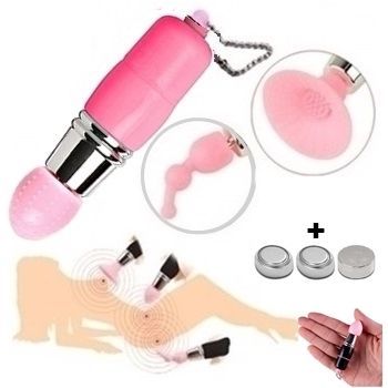 micro varinha magica massageador vibrating lipstick estimulador com acessórios sex shop exotic house em fortaleza