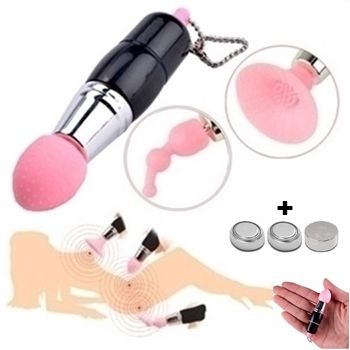 micro varinha magica massageador vibrating lipstick estimulador com acessórios sex shop exotic house em fortaleza