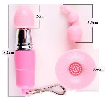 micro varinha magica massageador vibrating lipstick estimulador com acessórios sex shop exotic house em fortaleza