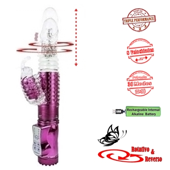 vibrador rabbit rotativo e reverso recarregavel sex shop exotic house em fortaleza
