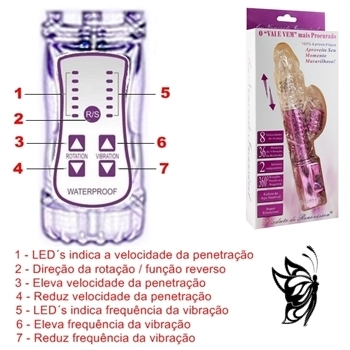 vibrador rabbit rotativo e reverso recarregavel sex shop exotic house em fortaleza