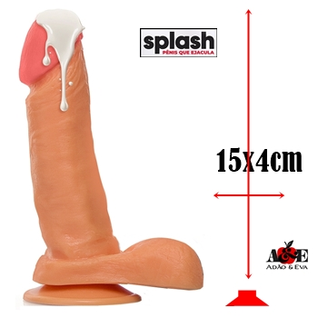 Protese ejaculador penis de borracha com ventosa vibração dildo falo penetrador clone consolo sex shop exotic house em fortaleza
