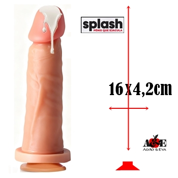 Protese ejaculador penis de borracha com ventosa vibração dildo falo penetrador clone consolo sex shop exotic house em fortaleza
