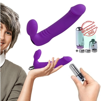 vibrador strapless duplo penetrador dildo inversao de papeis sex shop exotic house em fortaleza