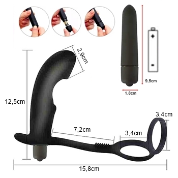 plug anal estimulador de prostata black com vibração sex shop exotic house em fortaleza
