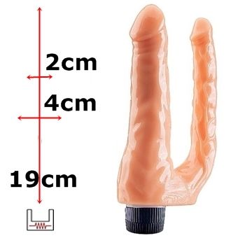 dildo protese duplapenis dupla penetrtação com vibração silicone sex shop exotic house em fortaleza