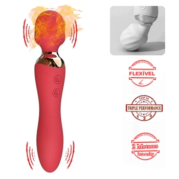 incrivel varinha magica 3em1 com aquecimento massageador vibrador estimulador ponto G sex shop exotic house em fortaleza