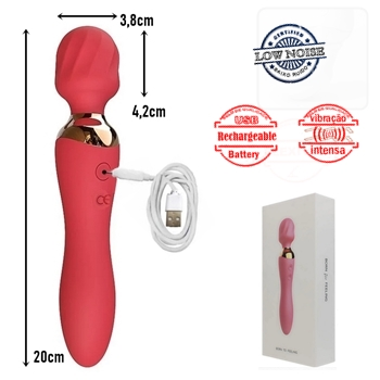 incrivel varinha magica 3em1 com aquecimento massageador vibrador estimulador ponto G sex shop exotic house em fortaleza