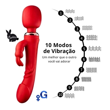vibrador massageador rabbit varinha magica ponto g clitoris multi função sex shop exotic house em fortaleza
